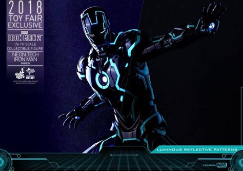 Hot Toys 1 6th Scale Neon Tech Iron Man Mark IV Iron Man 2 Rio X Teir