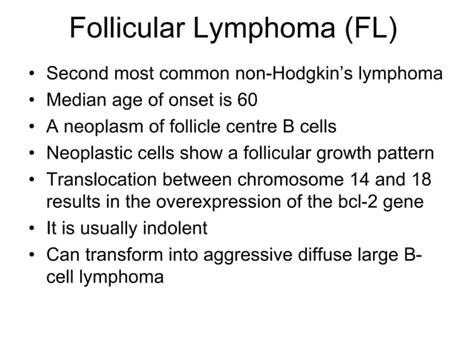 Follicular Lymphoma Ppt无注释 Ppt