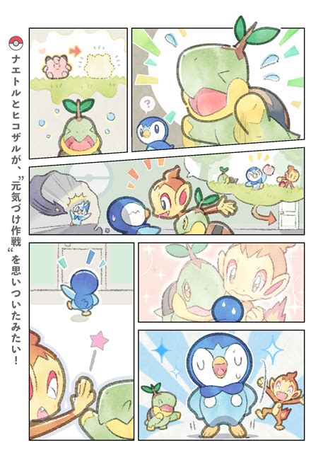 Piplup Clefairy Turtwig And Chimchar Pokemon Drawn By Mizutani