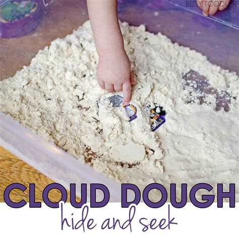 Cloud Dough Hide and Seek - Busy Toddler