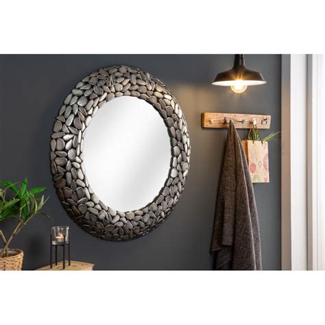 Miroir Artisanal Stone Mosaic Cm Argent Optique Mosa Que