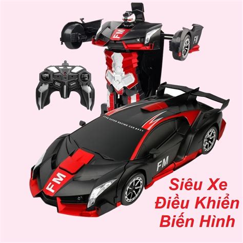 Ô tô điều khiển từ xa xe điều khiển từ xa xe biến hình robot có đèn