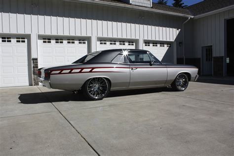 67 Chevelle Custom grey silver red asanti wheels • LS1 with watercooled ...