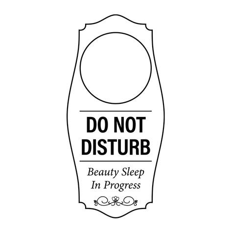 Signs Bylita Do Not Disturb Beauty Sleep In Progress Door Hanger White 4 X 8