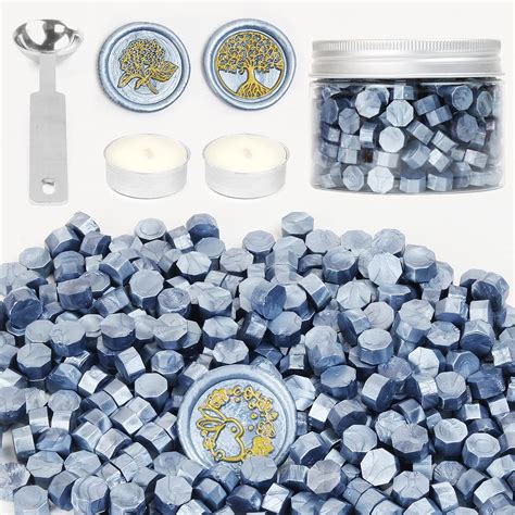 Amazon Blue Wax Sealing Beads HOSEALING 300 Pieces Metallic Blue