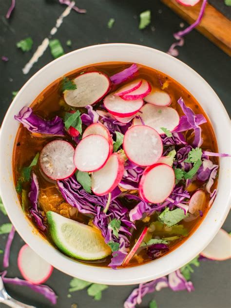 Red Pozole With Chicken Pozole Rojo De Pollo Dad With A Pan