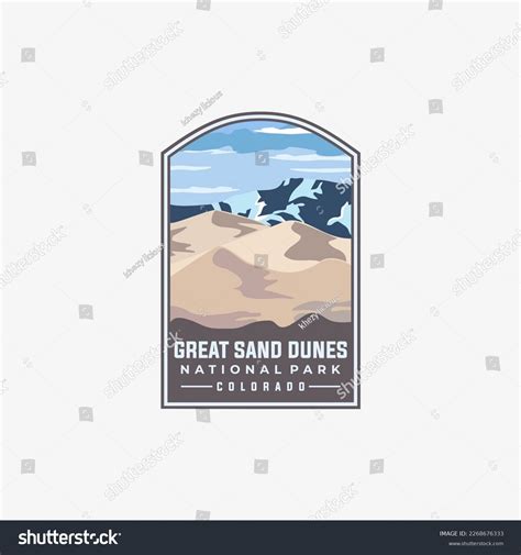 Great Sand Dunes National Park Vector Template Royalty Free Stock