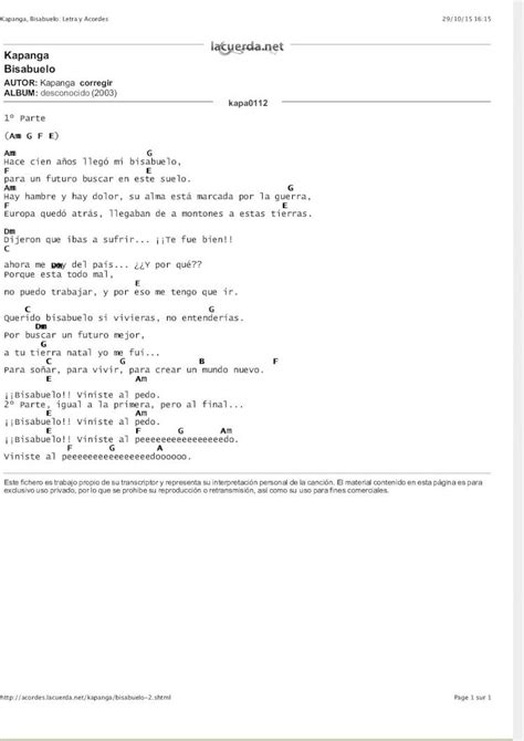 PDF Kapanga Bisabuelo Letra Y Acordes DOKUMEN TIPS