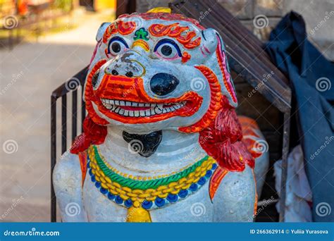 Qilin statue Nepal editorial stock image. Image of decoration - 266362914