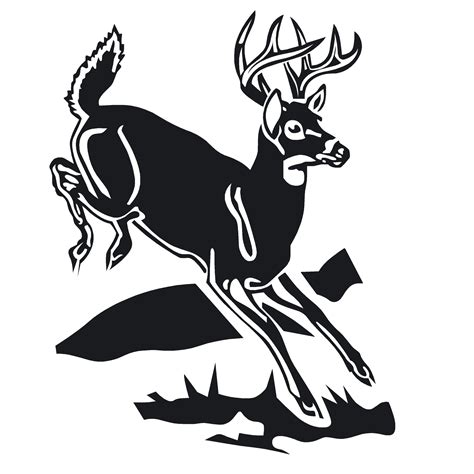 Whitetail Deer Jumping Hunting Decal - Hunting Sticker - 7031