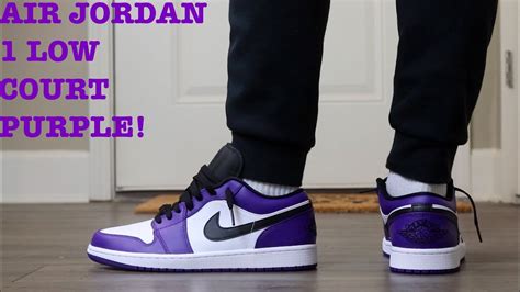 REVIEW AND ON FEET OF THE AIR JORDAN 1 LOW COURT PURPLE 2 0 YouTube