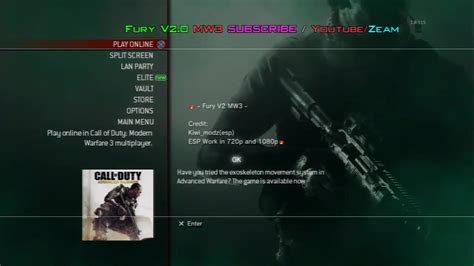 Mw3npub30787 Fury V23 Xuid Spoof Non Host Cex Hen Youtube