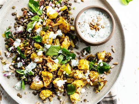 Orientalischer Blumenkohlsalat Mit Linsen Vegetarisch Lecker Rezept