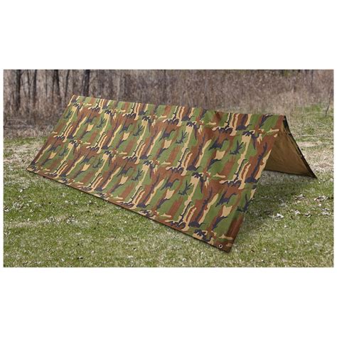 Hq Issue Camo Canvas Tarp 669358 Tarps At Sportsmans Guide