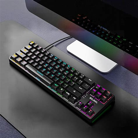 Bajeal K Rainbow Rgb Mechanical Keyboard Hotswappable Blue Switch