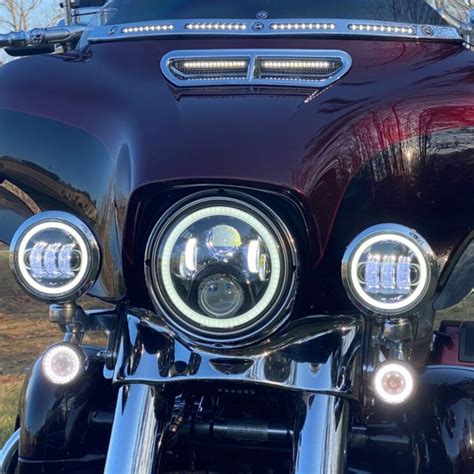 Led Halo Headlight Kit For Harly Davidson Motorcycles