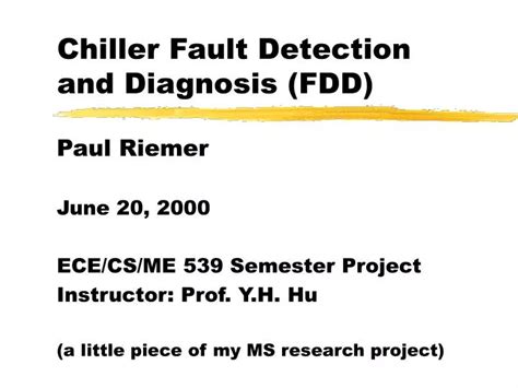 PPT - Chiller Fault Detection and Diagnosis (FDD) PowerPoint ...