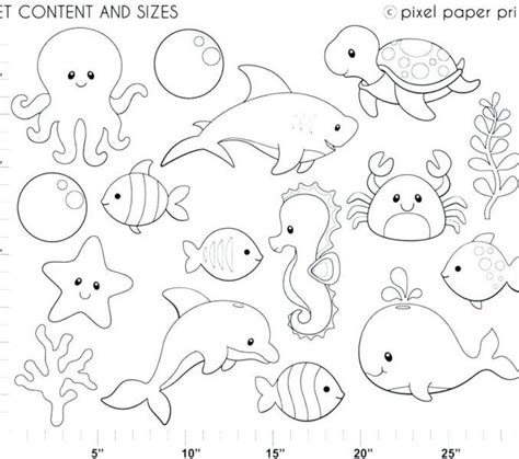 Free Cute Sea Animals Coloring