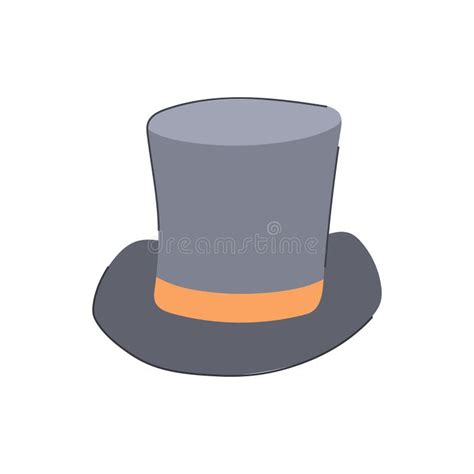 Gentleman With Top Hat Cylinder Engraving Vector Stock Vector