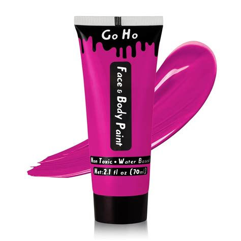 Go Ho Hot Pink Body Paint Washable 2 37 Oz Water Based Cream Hot Pink Face Paint