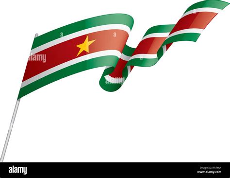 Suriname bandera ilustración vectorial sobre un fondo blanco Imagen