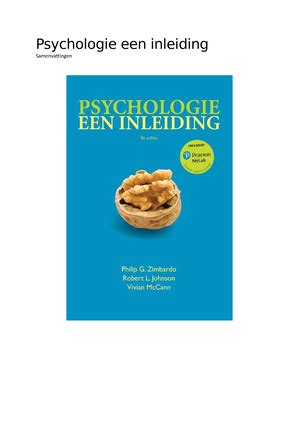 Inleiding Psychologie Hoofdstuk Geest Gedrag En Psychologische