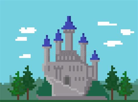 Pixel Castle Background Stock Illustrations 405 Pixel Castle