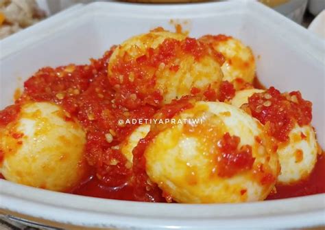 Resep Balado Telur Simple Oleh Mama Baim Cookpad