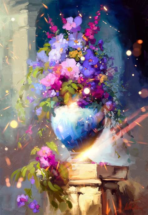 Ancient Dreams The Art Of Mikko Tyllinen Flower Art Painting