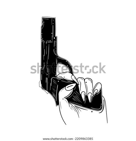 Tattoo Art Style Illustration Hand Holding Stock Vector (Royalty Free ...