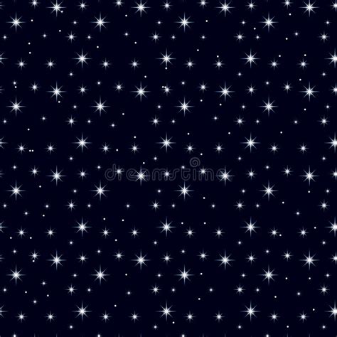 Seamless Texture Night Sky With Lots Of Stars 2 Stock Vector