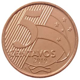 Brasil 5 Centavos 2019 FC Letra A