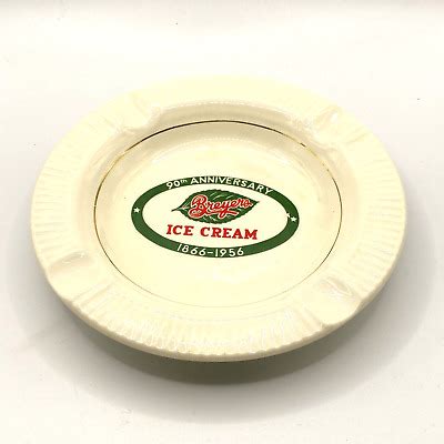 Breyers Ice Cream Vintage Ceramic Ashtray 1956 90th Anniversary