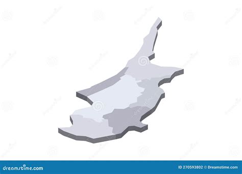 Cyprus Political Map of Administrative Divisions Stock Vector ...