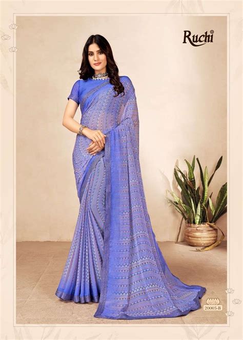 Ruchi Simayaa 13th Edition Traditional Festival Casual Chiffon Saree