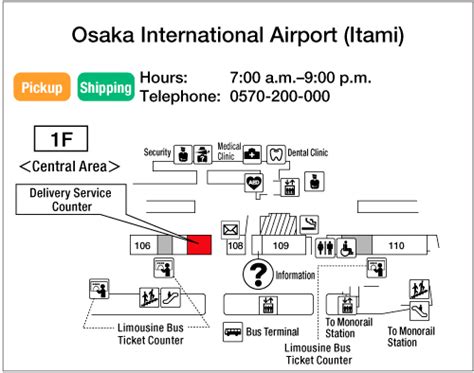 Osaka International Airport (Itami) Delivery Service Counter | Living ...