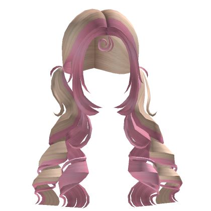 Charming Bouncy Curls In Blonde Pink Roblox Item Rolimon S