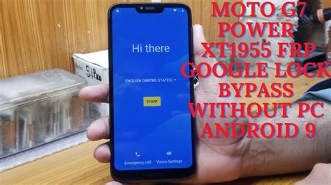 Moto G7 Power XT1955 FRP Google Lock Bypass Without PC Android 9 100 Ok