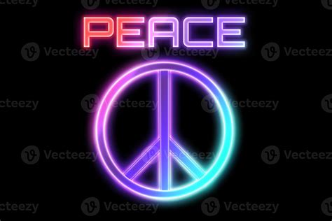 Neon Peace Sign Wallpaper