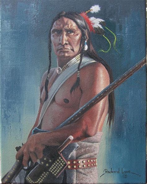 Blackfoot Warrior Painting by Richard Luce