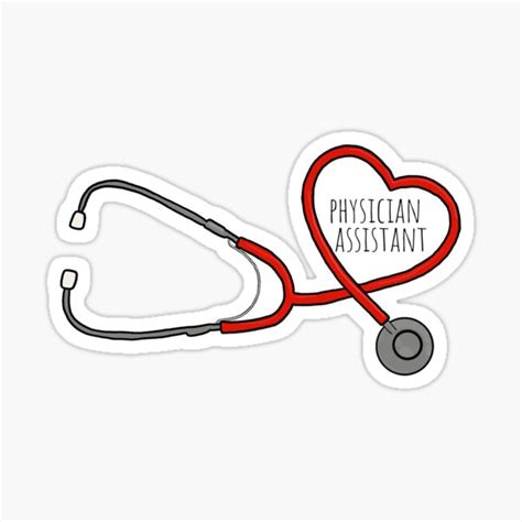 Physician Assistant Stethoscope Sticker For Sale By Kalynmoz Redbubble