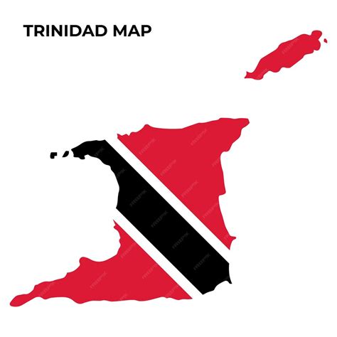 Premium Vector Trinidad National Flag Map Design Illustration Of