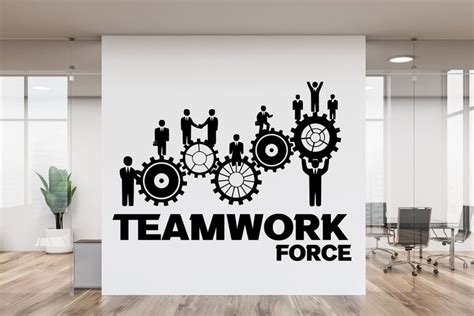 Teamwork Wall Decal Office Wall Art Teamwork Quote Wall Sticker Vinyl