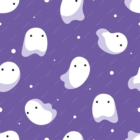 Premium Vector Seamless Pattern With Cute Ghosts Halloween Pattern