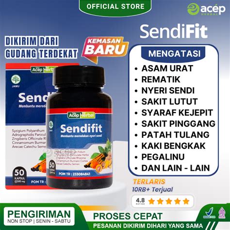 Jual Sendifit Acep Herbal Asli Origininal Obat Asam Urat Rematik Nyeri