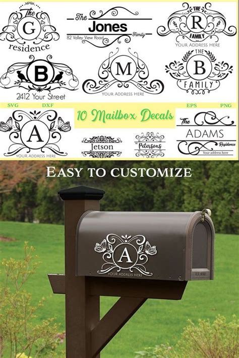 Mailbox Decals Pack Svg Dxf Eps And Png Signs Design