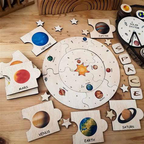 Toddler Space Toy Space Puzzle Solar System Educational - Etsy