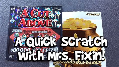 For A Quick Scratch With Mrs Fixin Texas Lottery Scratch Off