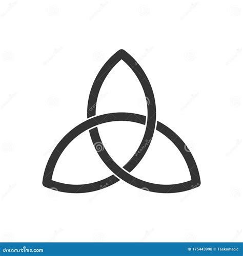 Celtic Trinity Knot Triquetra Symbol Three Parts Unity Icon Ancient