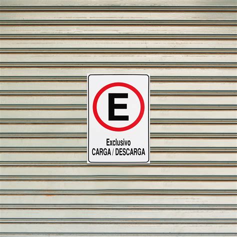 Combo Placas De Sinaliza O Estacionamento Exclusivo Carga Descarga